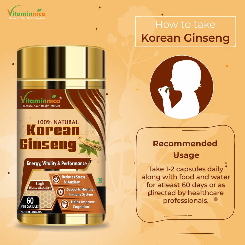 Vitaminnica Korean Ginseng-60 Capsules