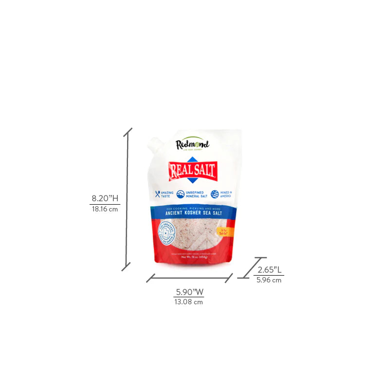 Real Salt Kosher Refill Pouch 16oz/454g