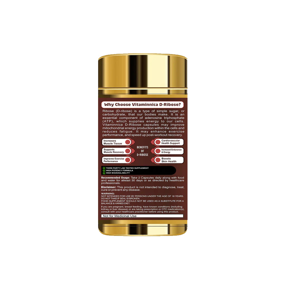 Vitaminnica Vita Bose D-Ribose- 60 Capsules