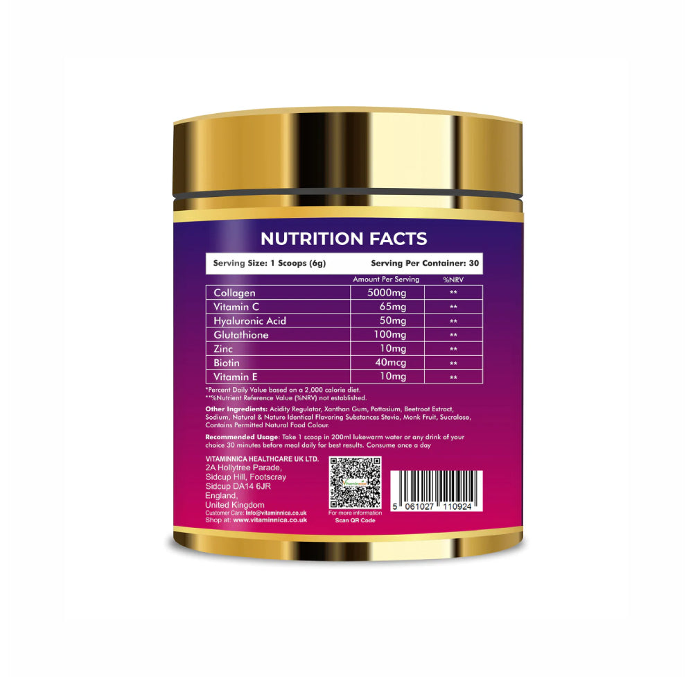 Vitaminnica Vita Beauty Premium Bovine Collagen Powder - 30 servings