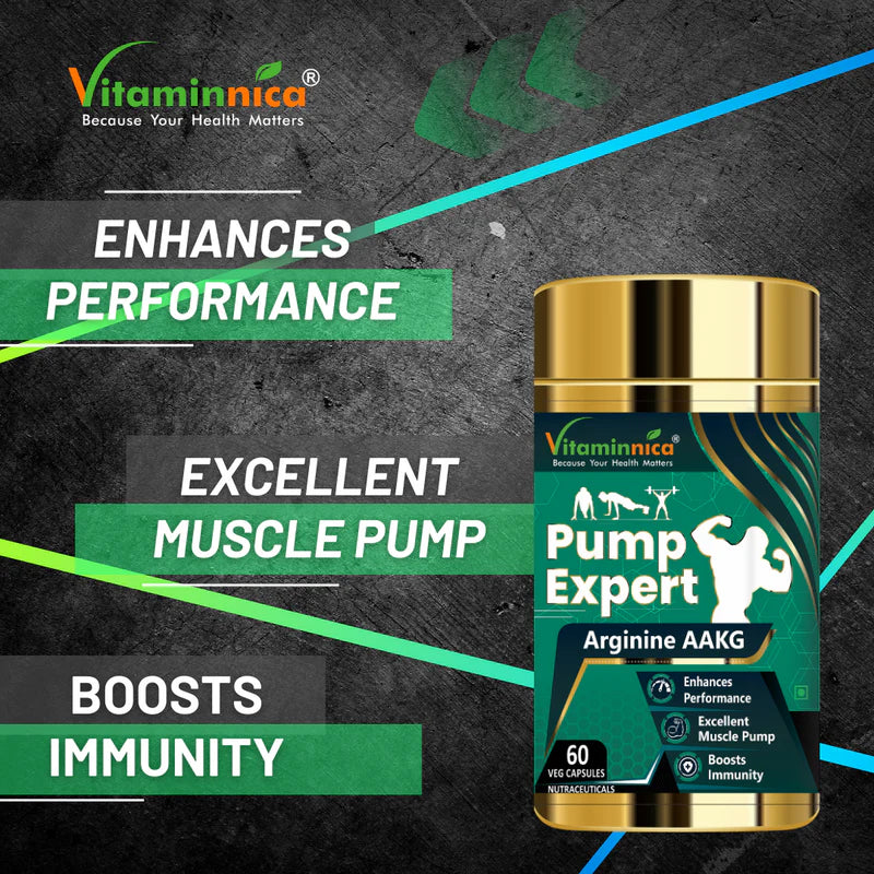 
                  
                    Vitaminnica PUMP EXPERT Arginine AAKG- 60 Capsules
                  
                