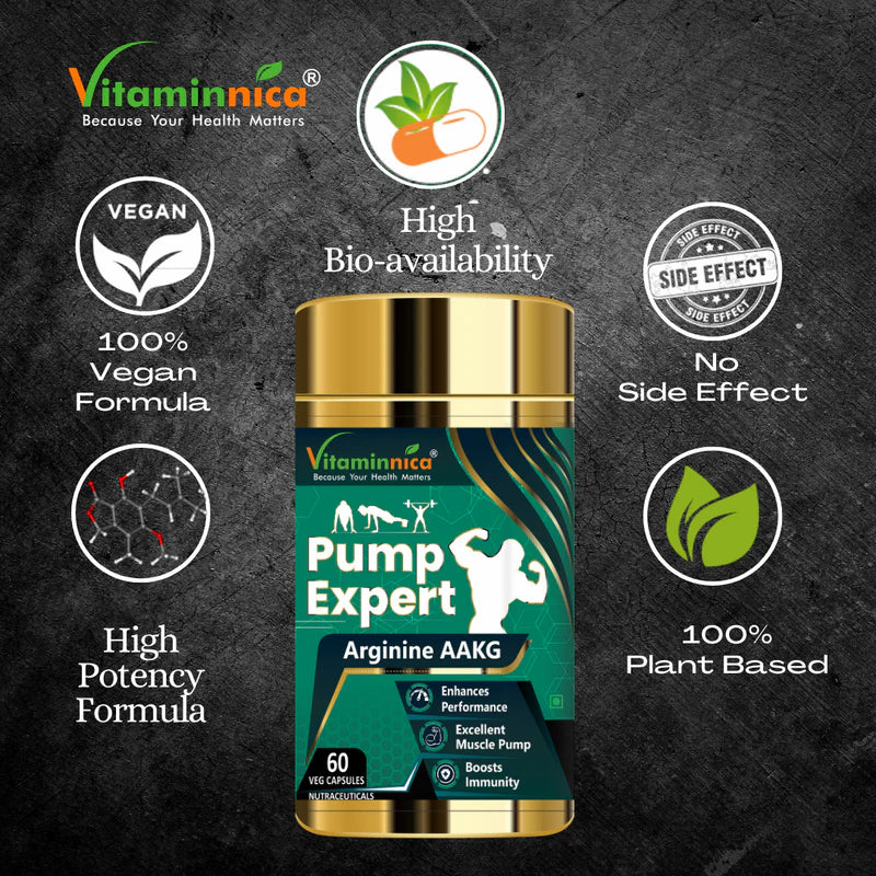 
                  
                    Vitaminnica PUMP EXPERT Arginine AAKG- 60 Capsules
                  
                