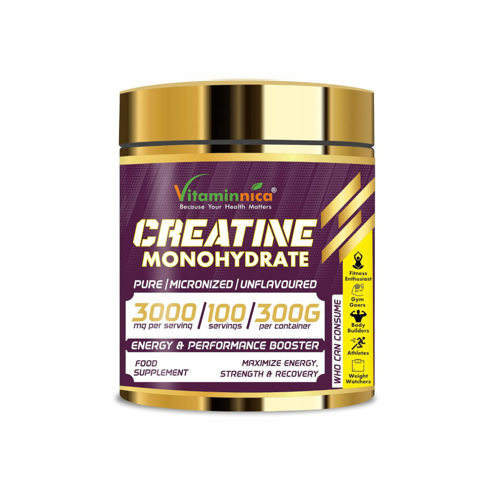 Creatine Monohydrate Powder |100% Pure - 100 Servings, 300g