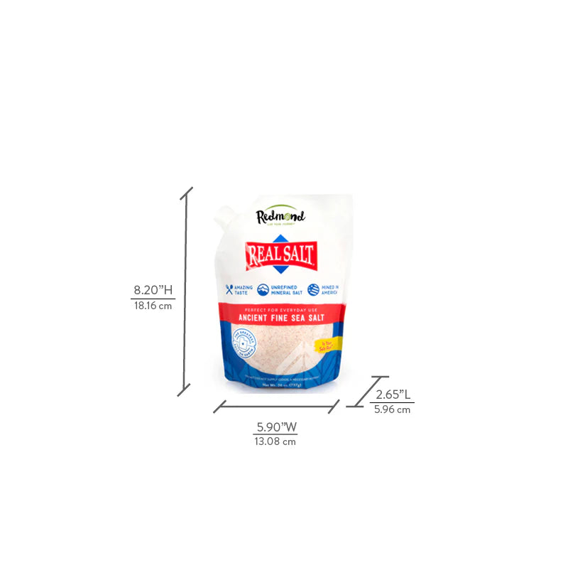 Real Salt Fine Refill Pouch 26oz/737g