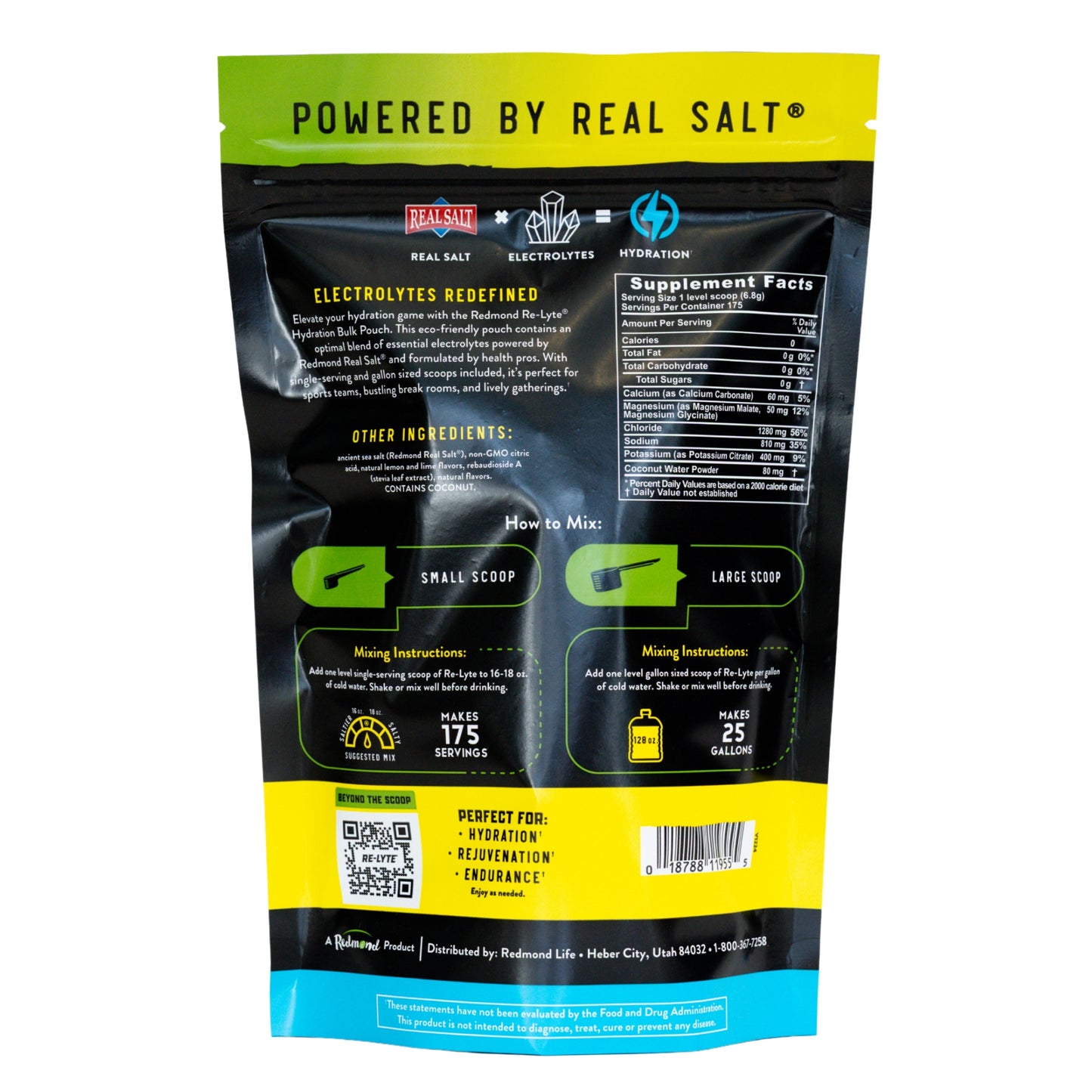 Re-Lyte Hydration Electrolyte Mix | Natural Sugar-Free Hydration Powder 175 Servings