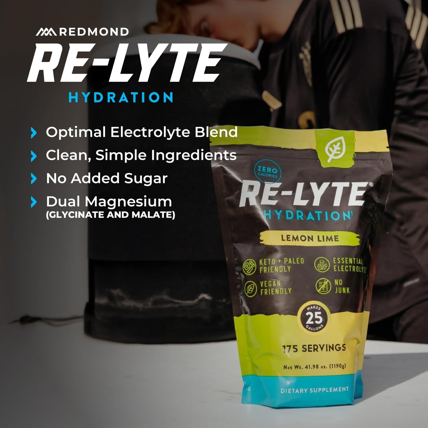 Re-Lyte Hydration Electrolyte Mix | Natural Sugar-Free Hydration Powder 175 Servings