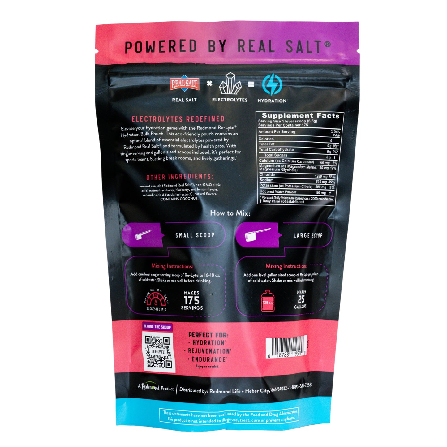 Re-Lyte Hydration Electrolyte Mix | Natural Sugar-Free Hydration Powder 175 Servings