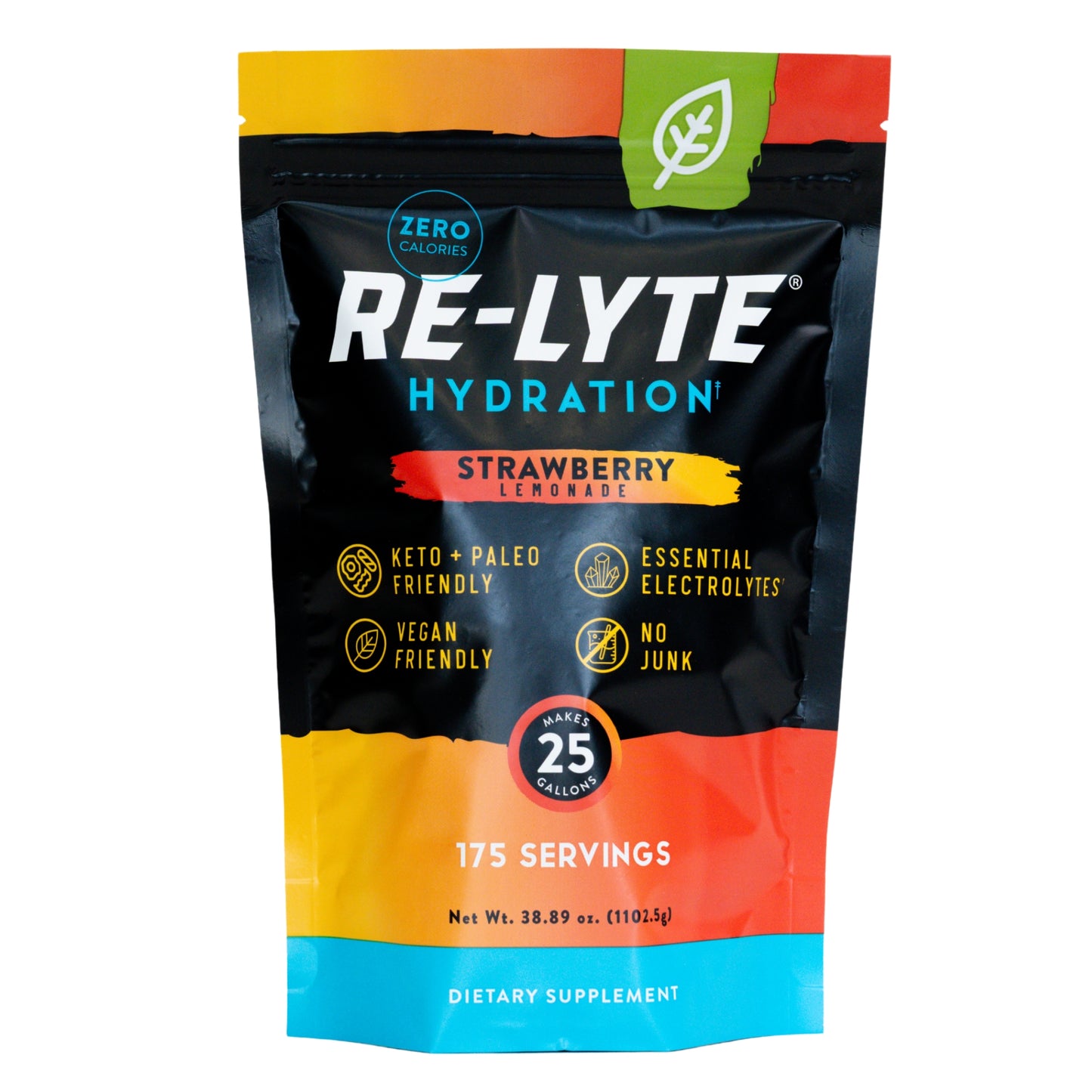 Re-Lyte Hydration Electrolyte Mix | Natural Sugar-Free Hydration Powder 175 Servings