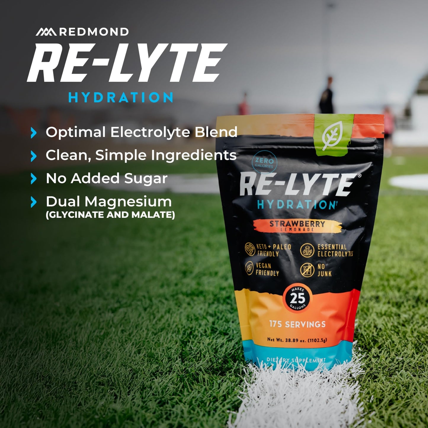 Re-Lyte Hydration Electrolyte Mix | Natural Sugar-Free Hydration Powder 175 Servings
