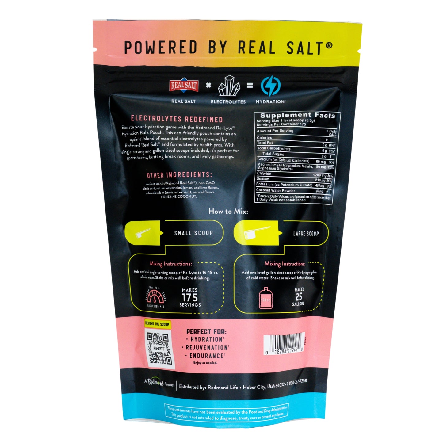 Re-Lyte Hydration Electrolyte Mix | Natural Sugar-Free Hydration Powder 175 Servings