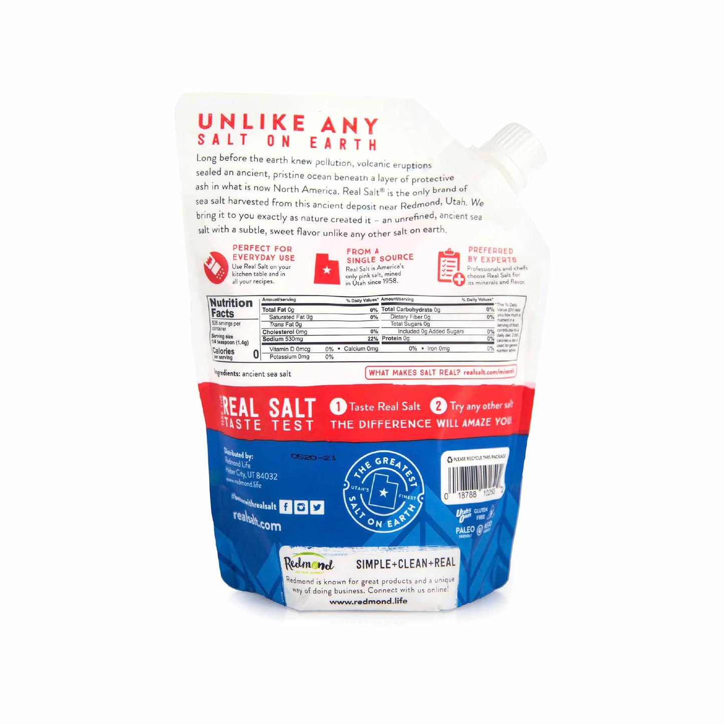 Real Salt Fine Refill Pouch 26oz/737g