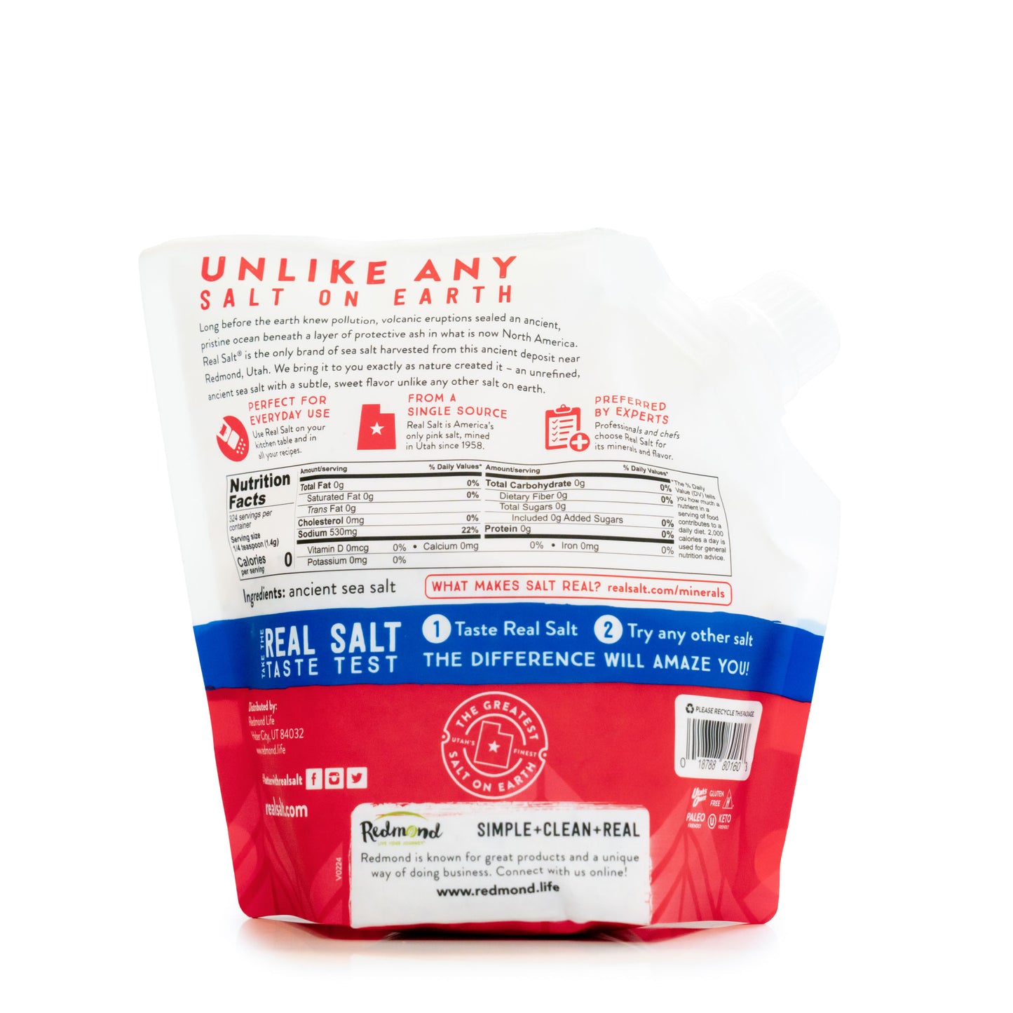 Real Salt Kosher Refill Pouch 16oz/454g