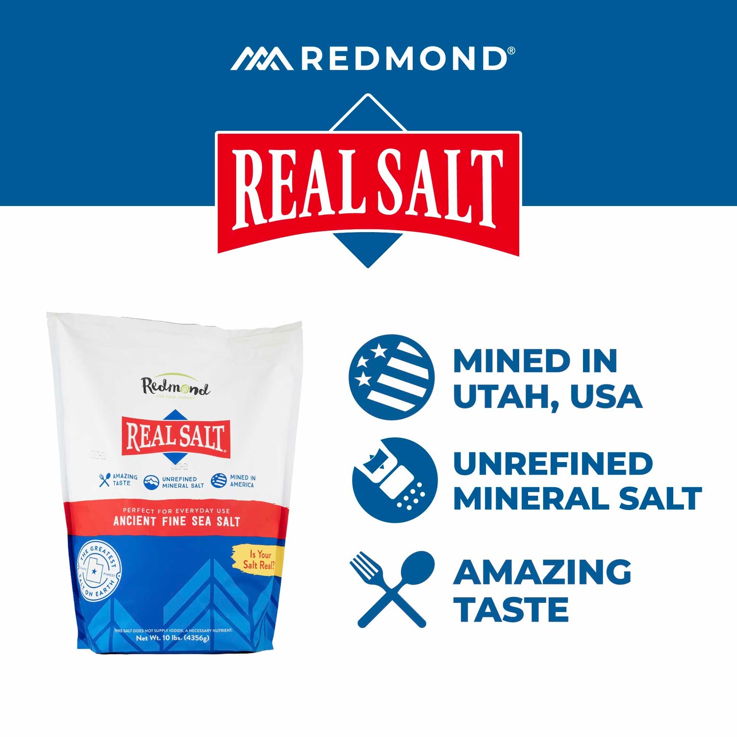 Real Salt Fine Bulk Bag 10lb/4.4kg