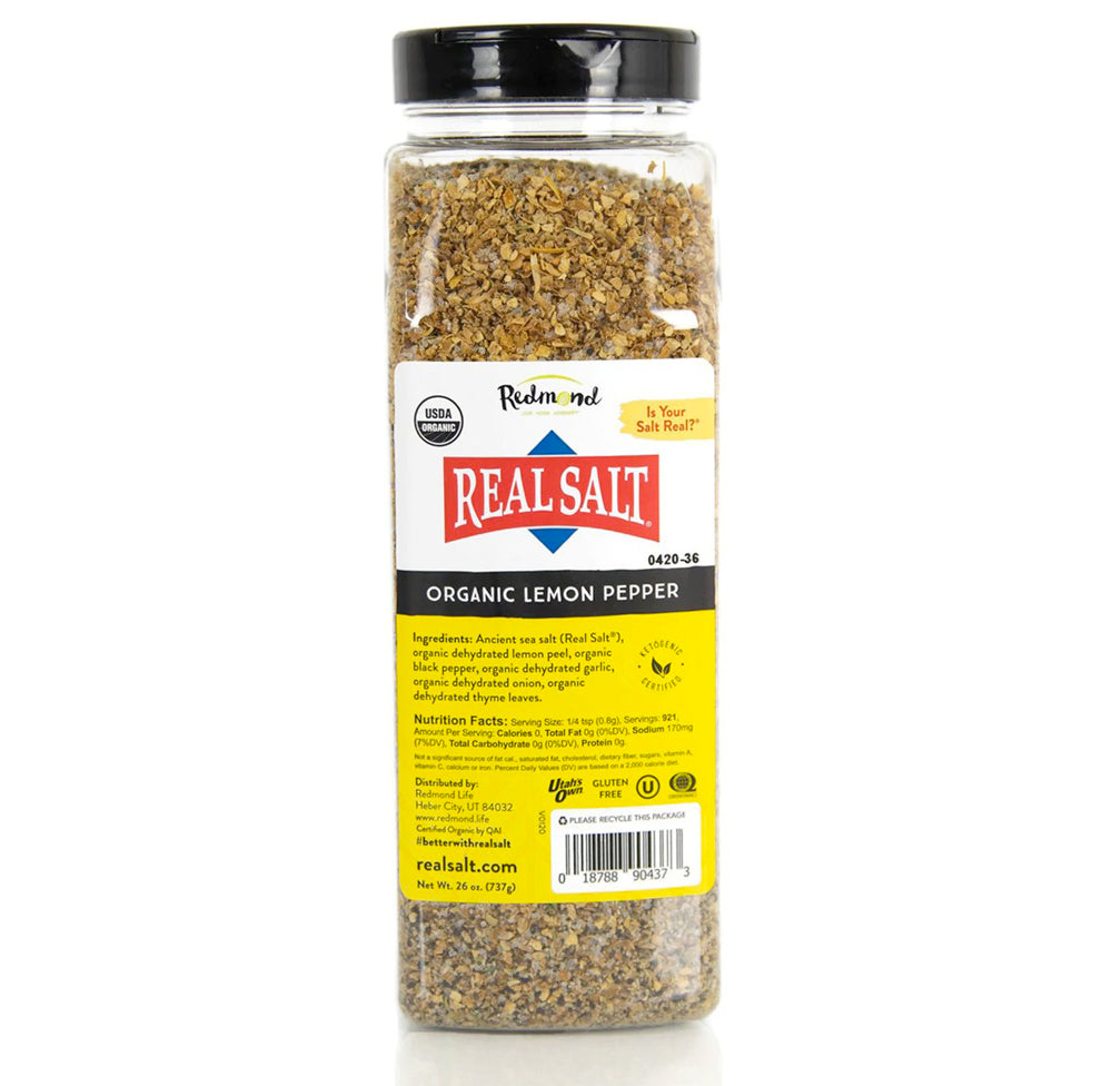 Real Salt Lemon Pepper 26 oz